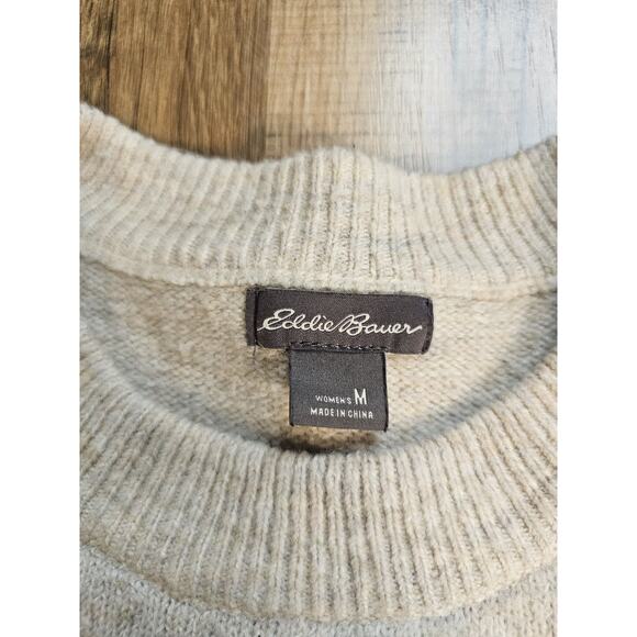 Eddie Bauer Mt. Altitude Crewneck Sweater Women's Size M Relaxed Mountain Scene - Picture 6 of 10